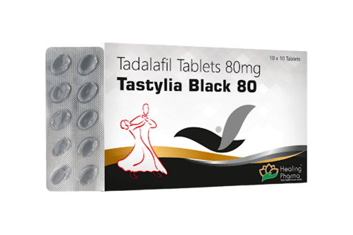 Tastylia Black 80mg Box Packaging